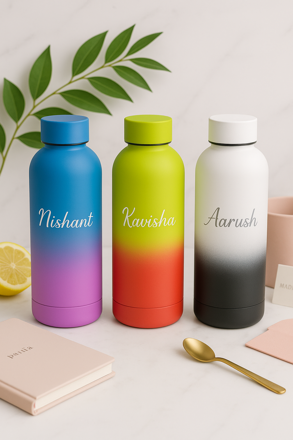 Duo Quench Bottle – 600ml Personalised Vacuum-Insulated Stainless Steel Water Bottle
