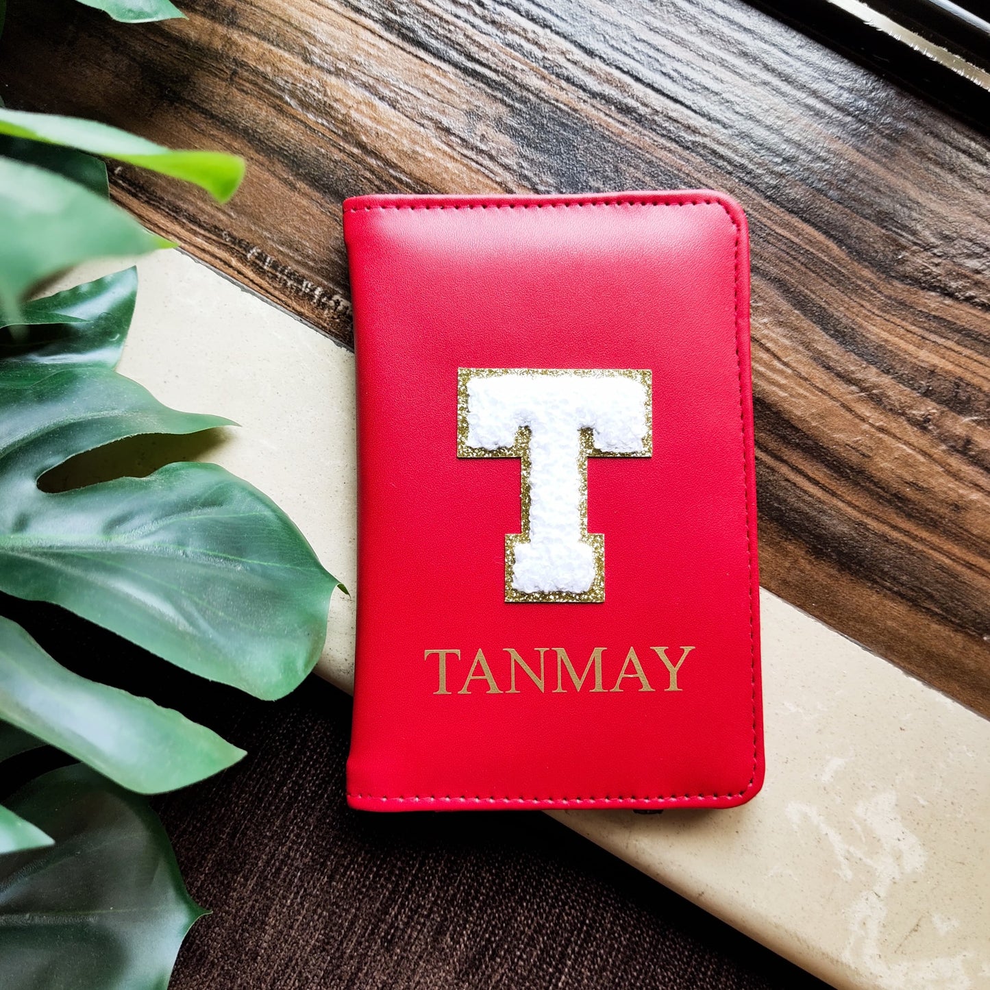 MONOGRAM PASSPORT COVER (Chenille Patche)