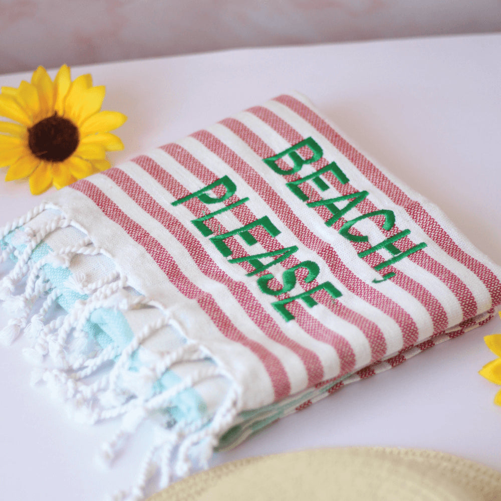 Beach Towel – 100% Cotton Turkish Fouta (90 × 170 cm)