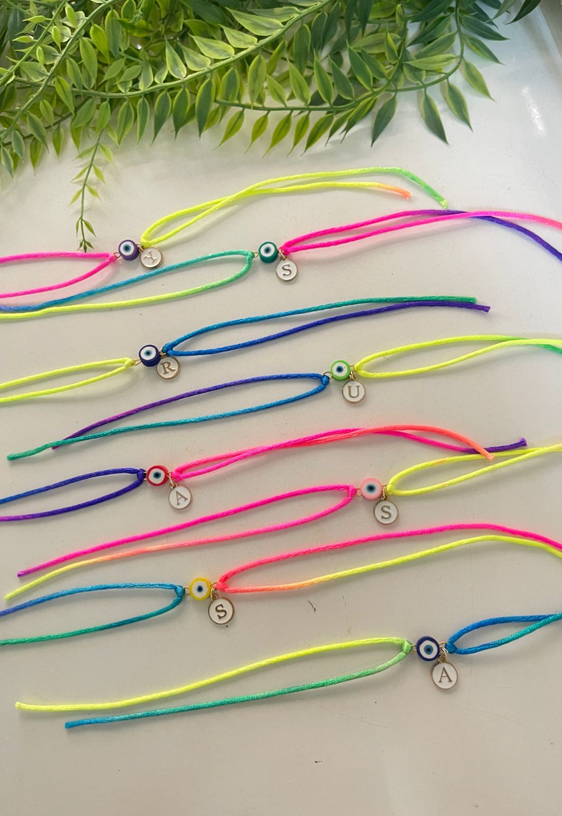 ADULT NEON RAKHI (1 INITIAL & 1 CHARM)