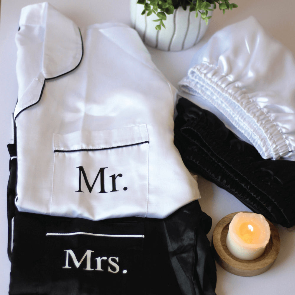 Mr & Mrs Satin Night Suit Set (Couple)