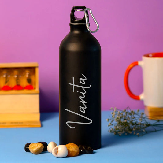 Black Stainless Sipper Water Bottle | Black (750ml)