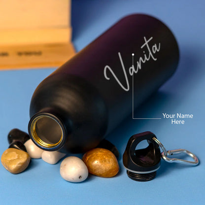 Black Stainless Sipper Water Bottle | Black (750ml)