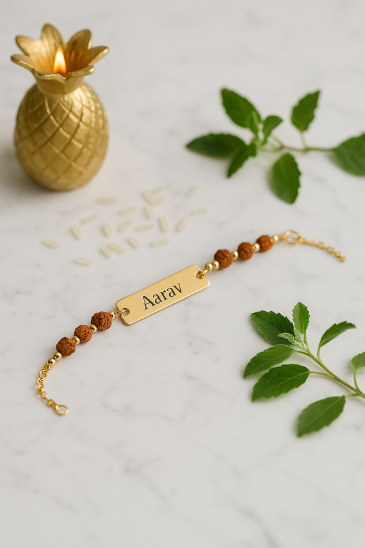 Personalized Rudhraksh Rakhi