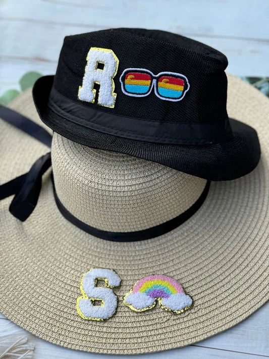 Personalized Monogram Vacation Hats – Custom Name & Motif Caps for Men & Women (Pack of 2)
