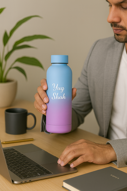 Duo Quench Bottle – 600ml Personalised Vacuum-Insulated Stainless Steel Water Bottle