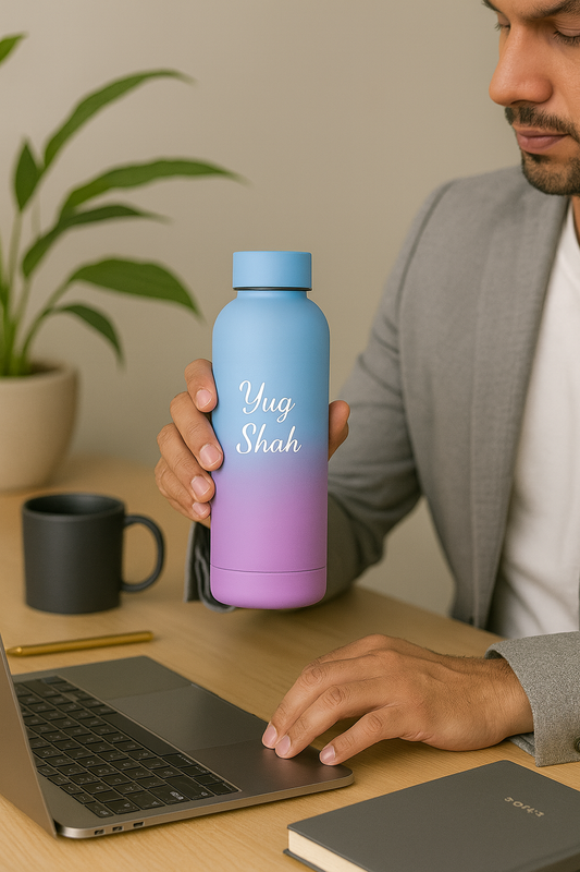 Duo Quench Bottle – 600ml Personalised Vacuum-Insulated Stainless Steel Water Bottle