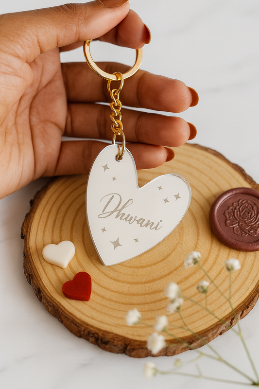 Personalised Heart Keychain