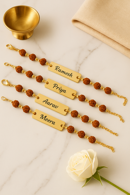 Personalized Rudhraksh Rakhi