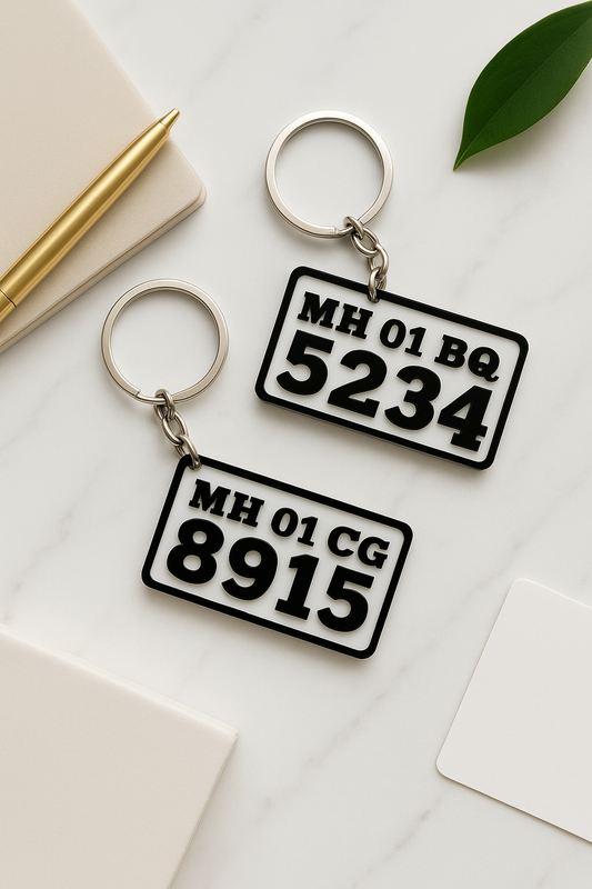 Name Plate Acrylic Keychain (Car/Bike)