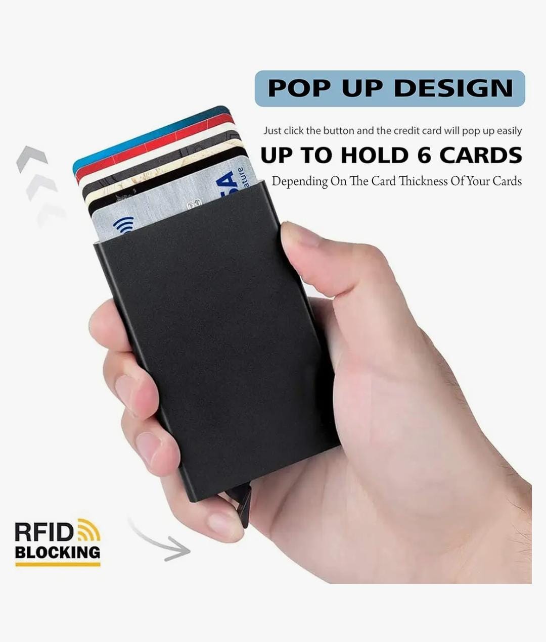 PERSONALIZED RFID CARD HOLDER / POP UP CARD HOLDER