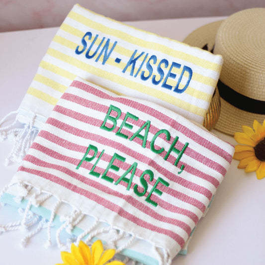 Beach Towel – 100% Cotton Turkish Fouta (90 × 170 cm)