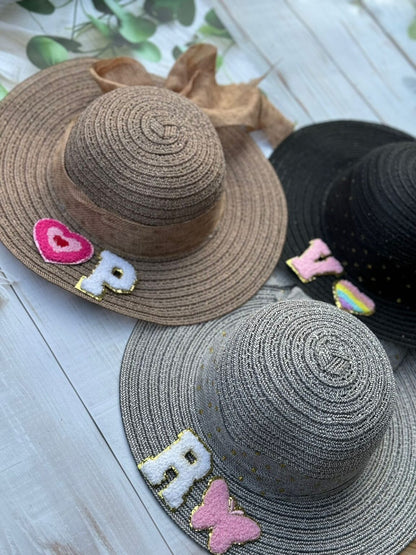 Personalized Monogram Wide-Brimmed Women's Summer Hats | Adult size