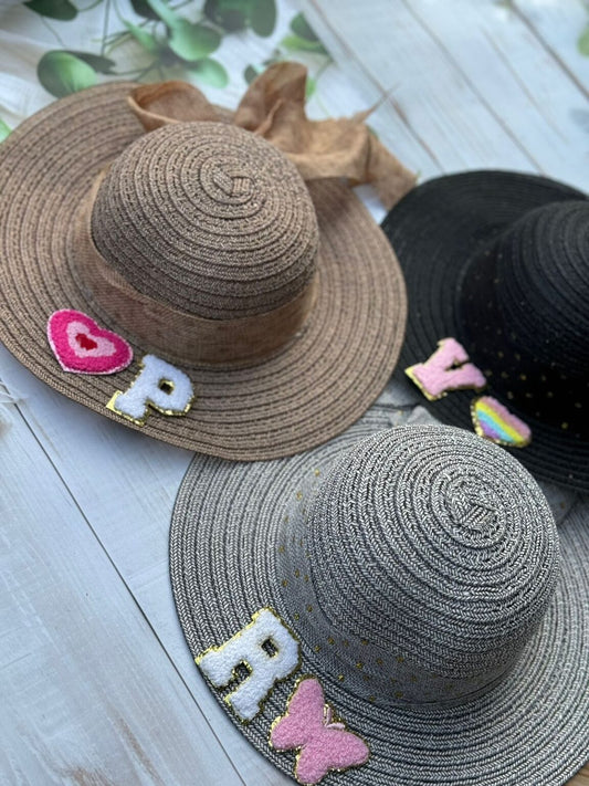 Personalized Monogram Wide-Brimmed Women's Summer Hats | Adult size