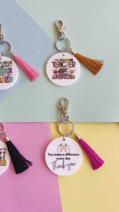 Personalised Acrylic Teachers Appreciation Key ring | Gifts for Teachers / Mentor/ Guru